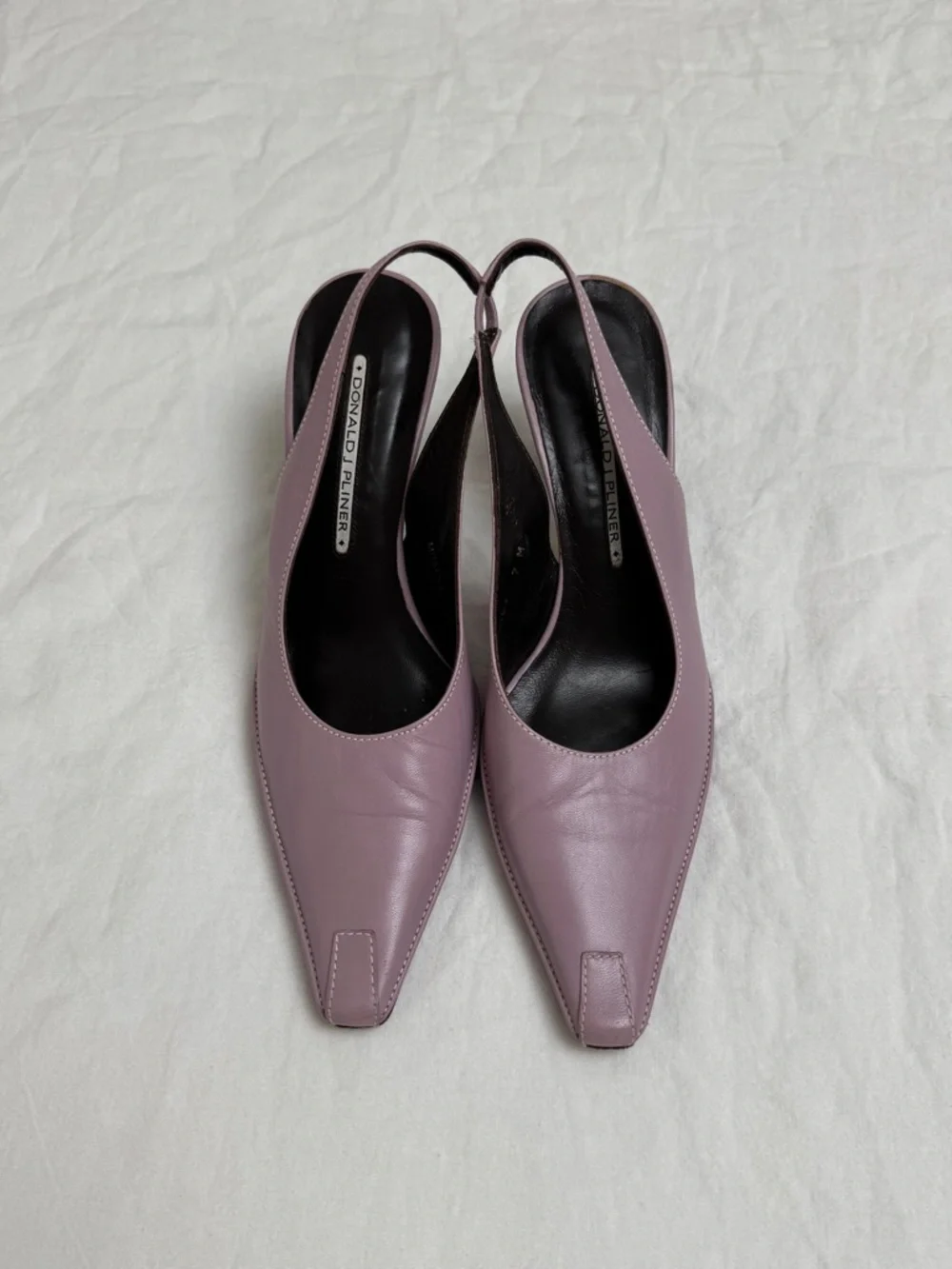 Vintage 90s Donald J Pliner Slingback Pointed-Toe Heels in Dusty Mauve Size 7